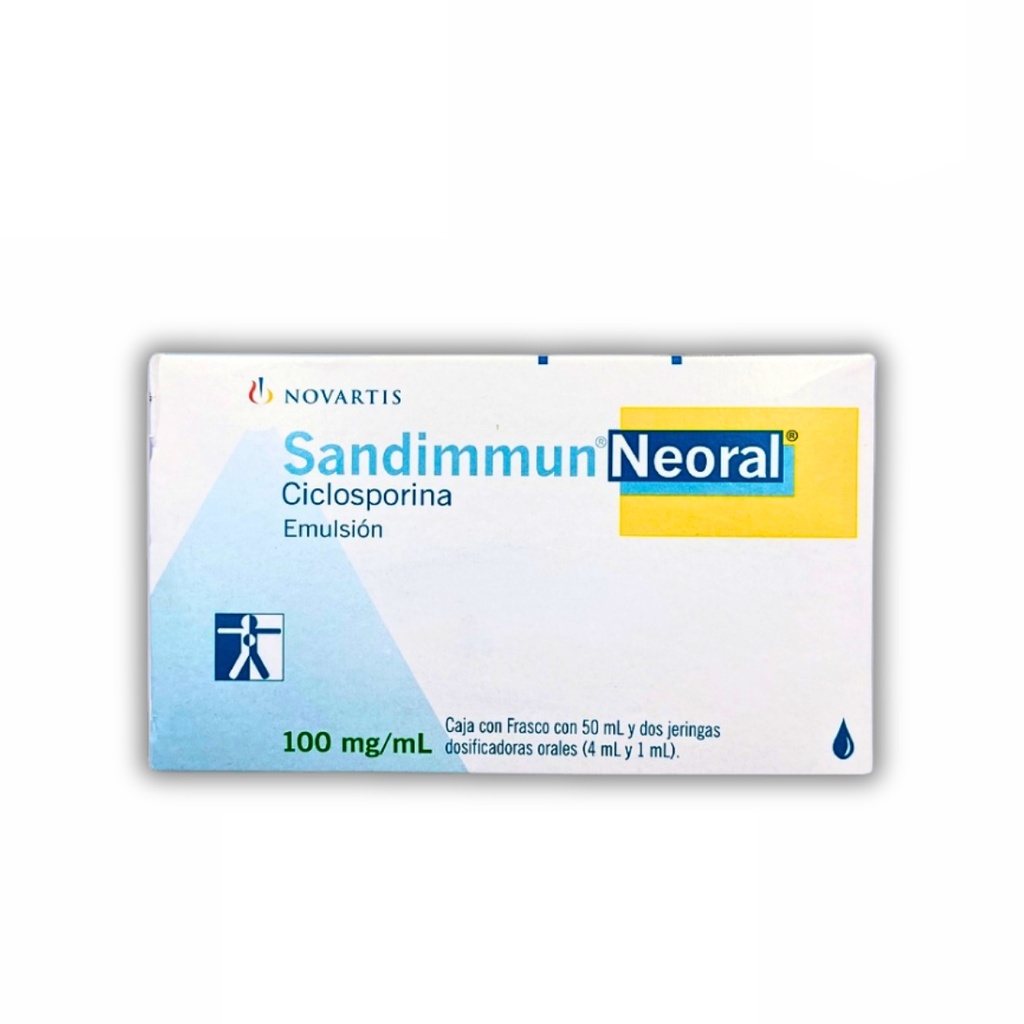 SANDIMMUN NEORAL EMULSION ORAL 100 MG/ML FCO C/50 ML CICLOSPORINA LAB NOVARTIS