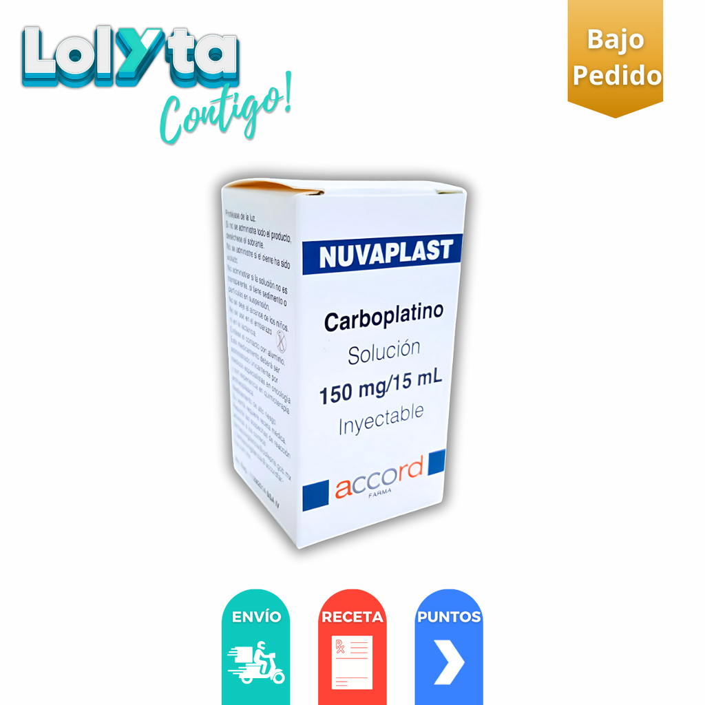 CARBOPLATINO SOL INY 150 MG/15 ML NUVAPLAST LAB ACCORD