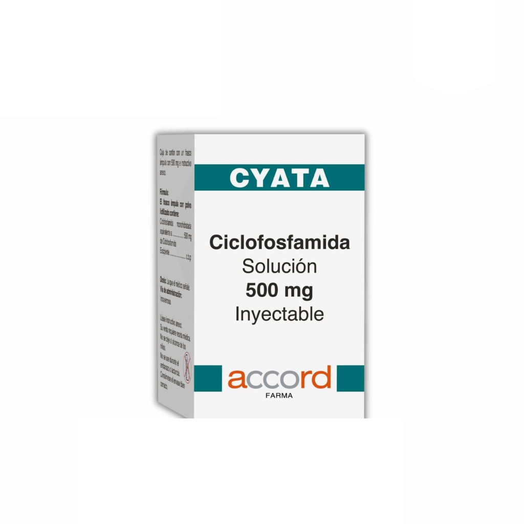 CICLOFOSFAMIDA SOL INY 500 MG C/1 FCO AMPULA