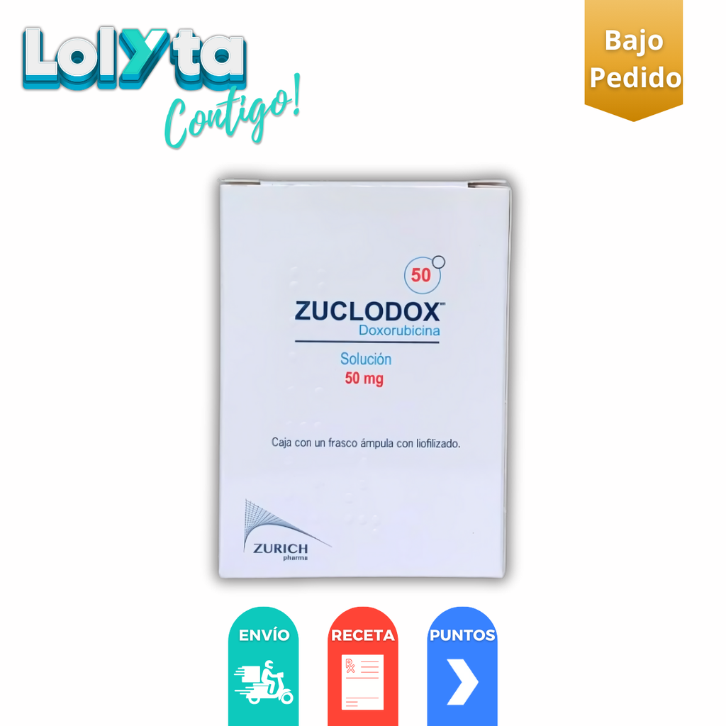 DOXORUBICINA SOL INY 50 MG C/1 FCO AMPULA