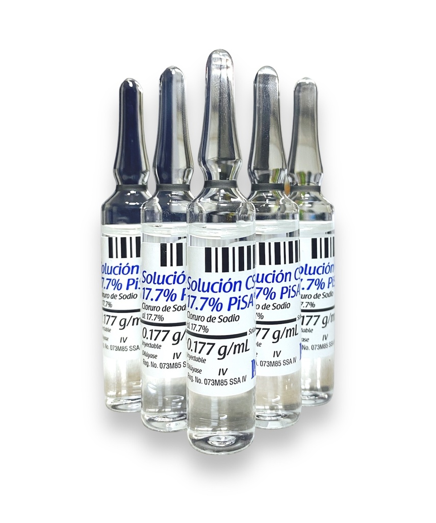 CLORURO DE SODIO 17.7% SOL INY 10 ML PIEZA SOLUCION CS-C LAB PISA