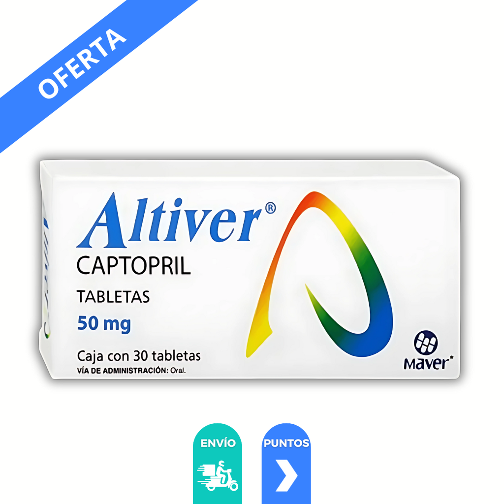 CAPTOPRIL 50 MG C/30 TAB ALTIVER LAB MAVER