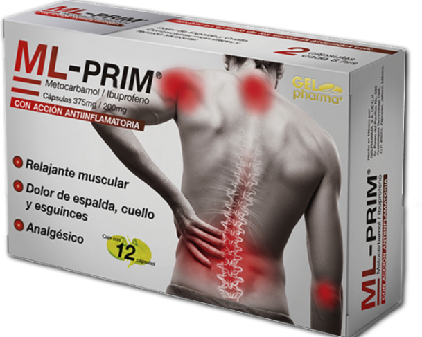 METOCARBAMOL IBUPROFENO 375/200 MG C/12 CAP ML-PRIM LAB GELPHARMA