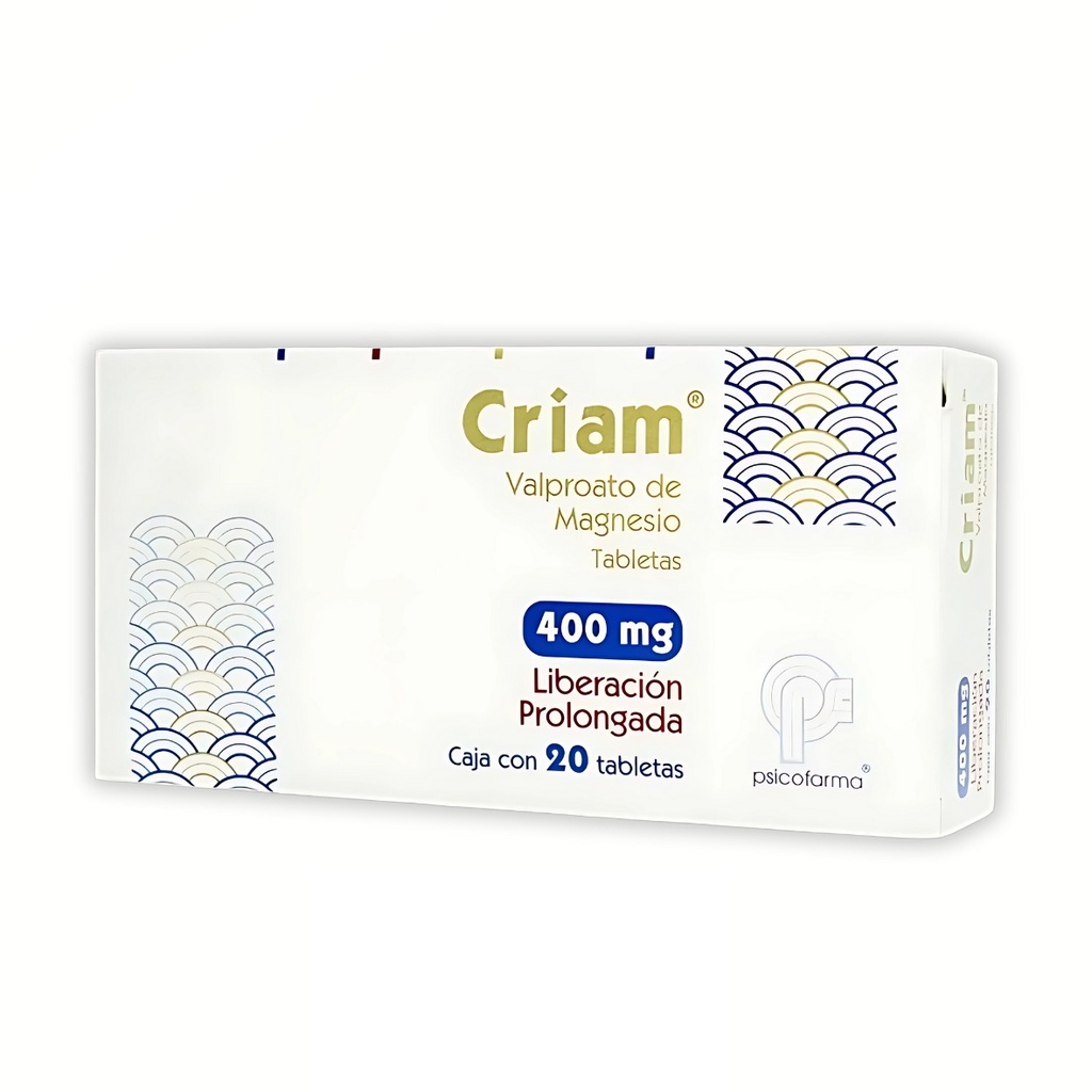 CRIAM 400 MG C/20 TAB LP VALPROATO DE MAGNESIO LAB PSICOFARMA