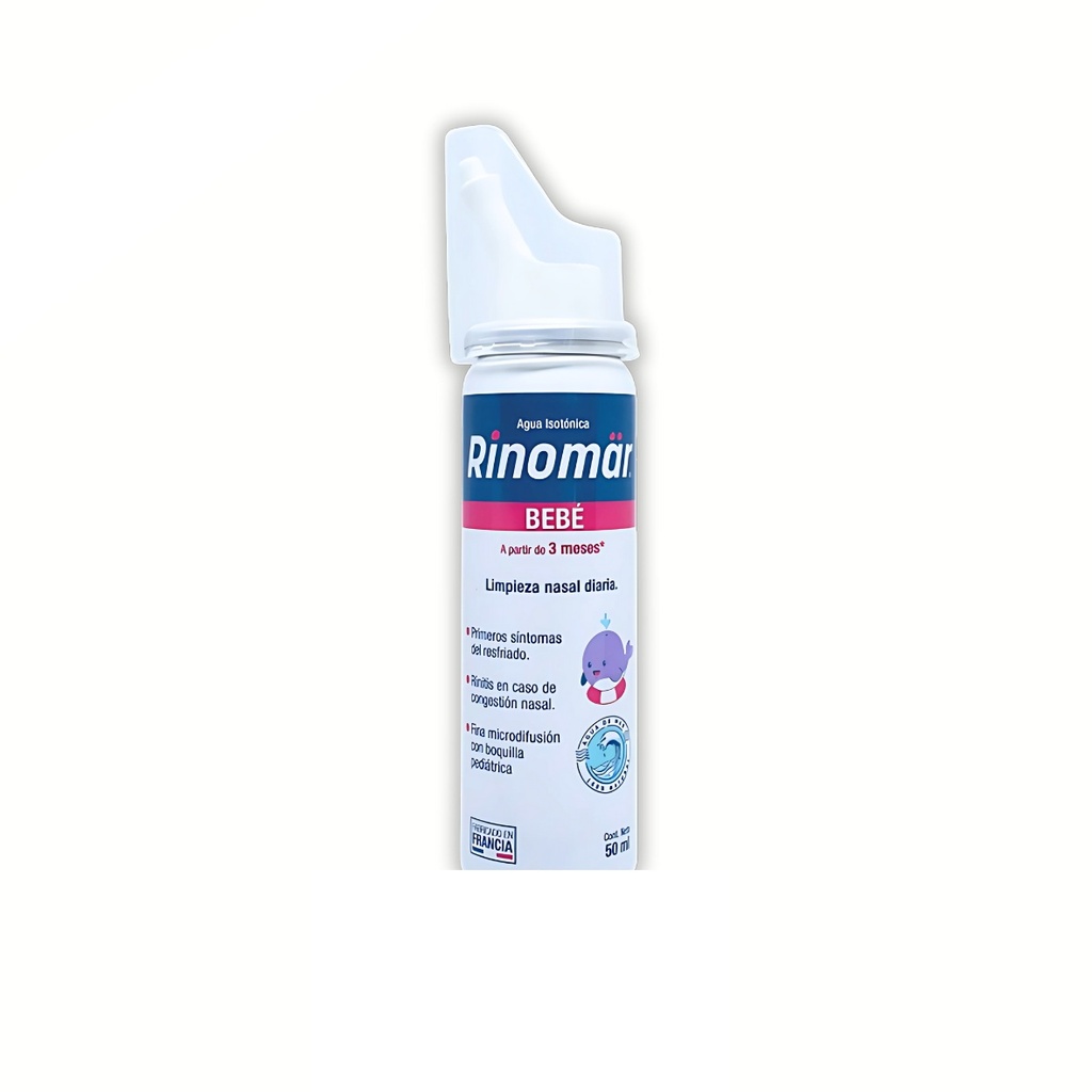 AGUA DE MAR ISOTONICA SOL HUMECTANTE NASAL USO DIARIO C/50 ML RINOMAR BEBE LAB DACLAF