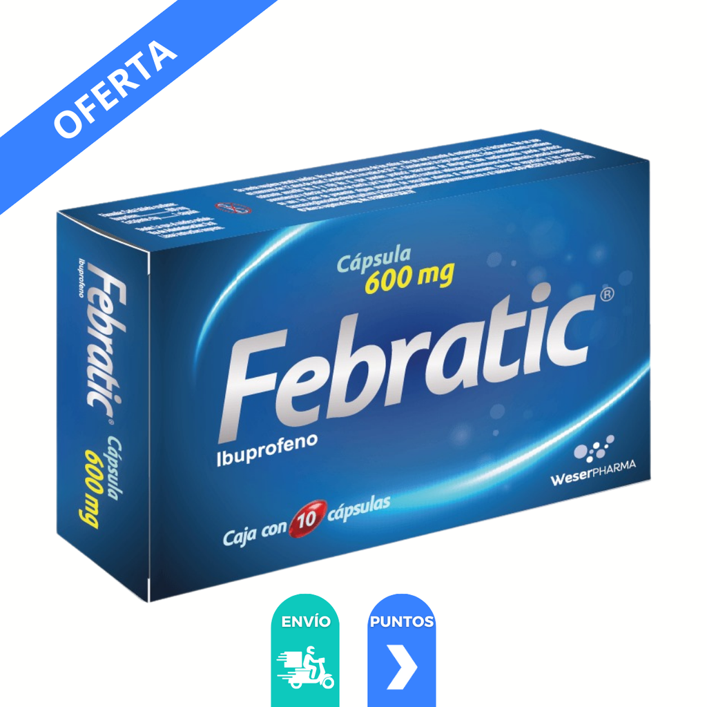 IBUPROFENO 600 MG C/10 CAP FEBRATIC LAB WESERPHARMA