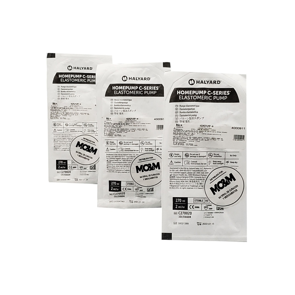 INFUSOR ELASTOMERICO 270 ML 2 ML/H HOMEPUMP C LAB PISA