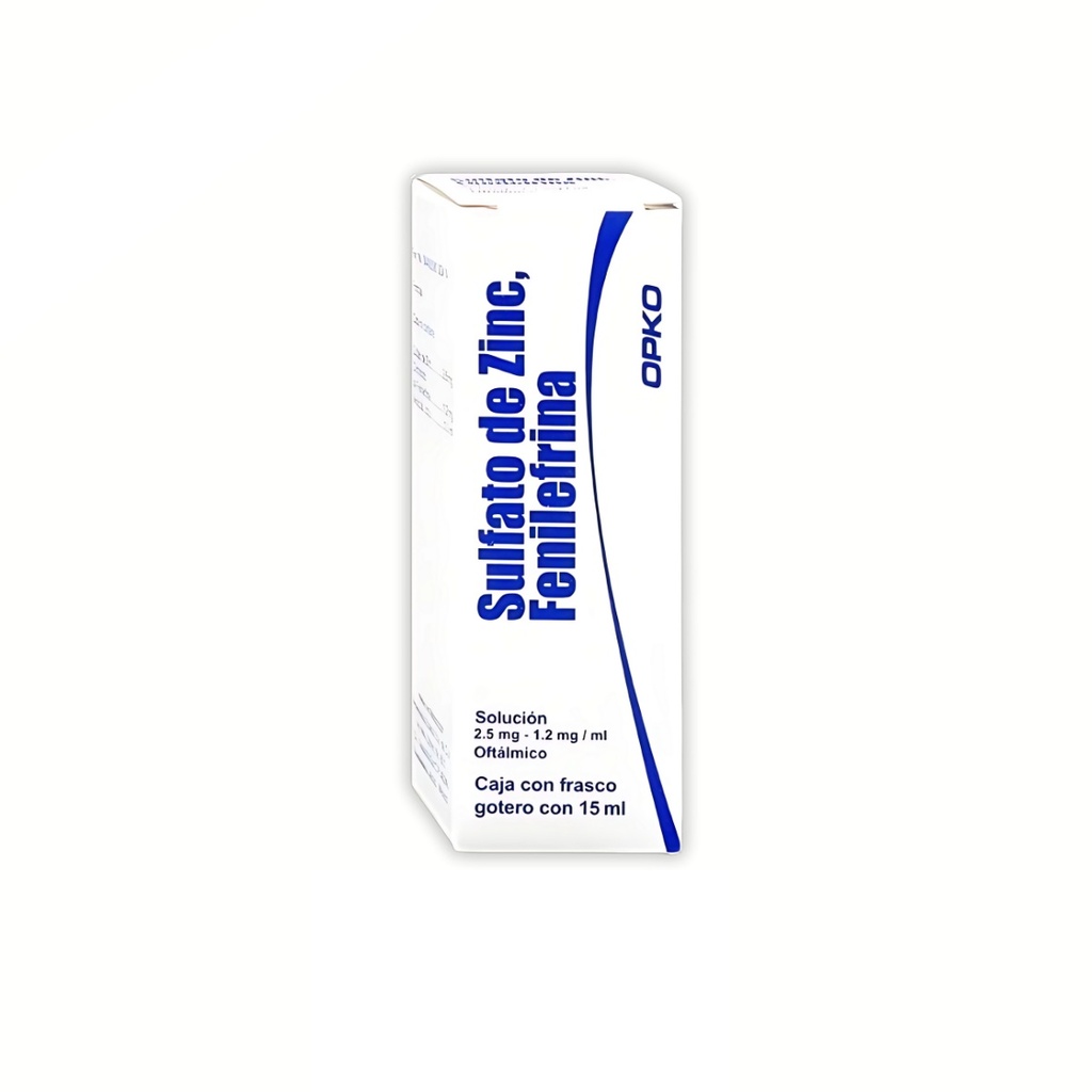 [3791] SULFATO DE ZINC FENILEFRINA SOL OFTALMICA 2.5/1.2 MG/ML FCO GOTERO C/15 ML LAB EXAKTA