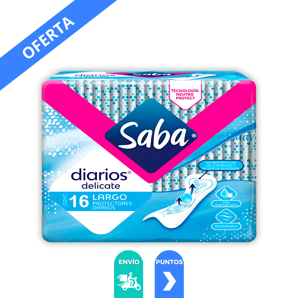 SABA DIARIOS C/16 PROTECTORES LARGO ESSITY