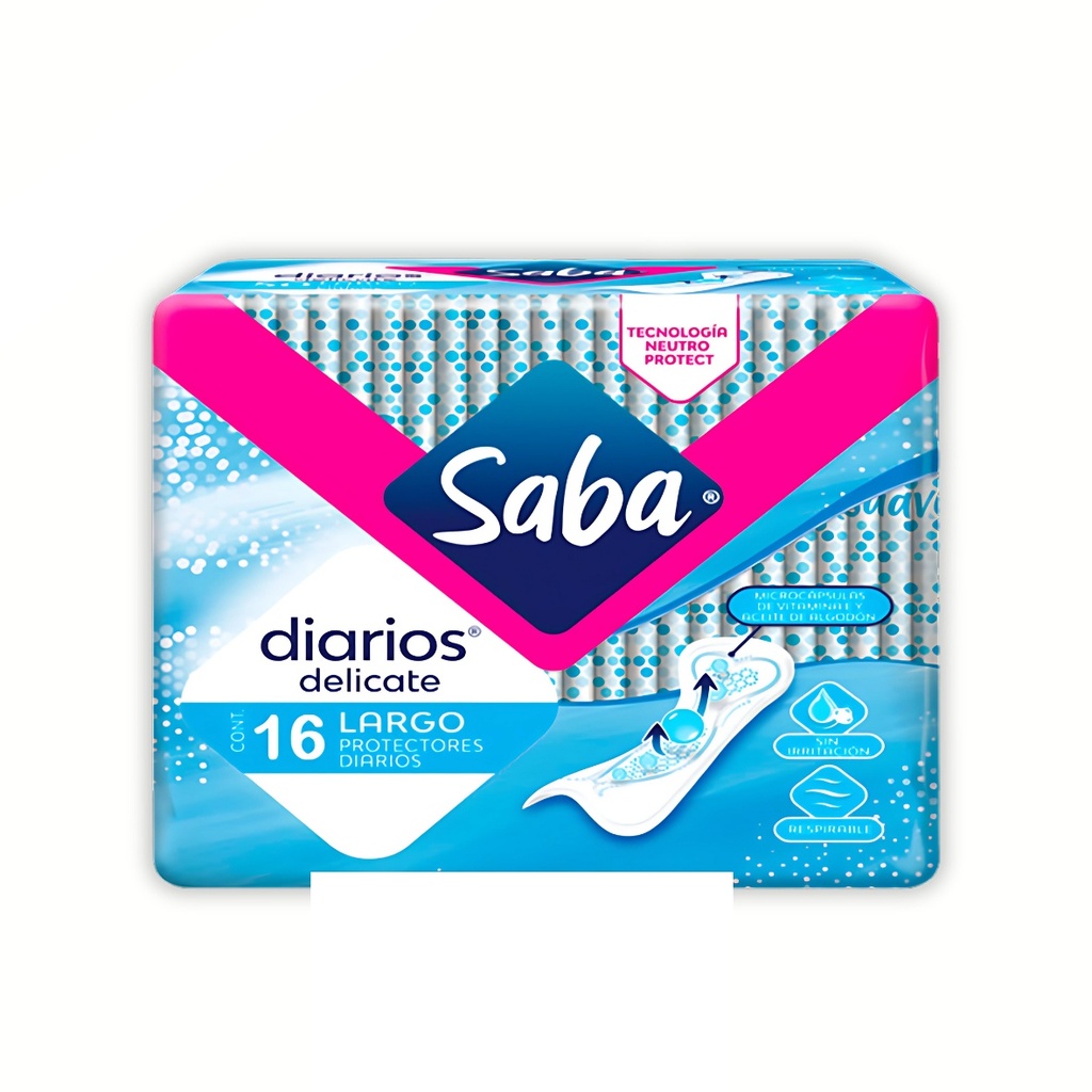 SABA DIARIOS C/16 PROTECTORES LARGO ESSITY