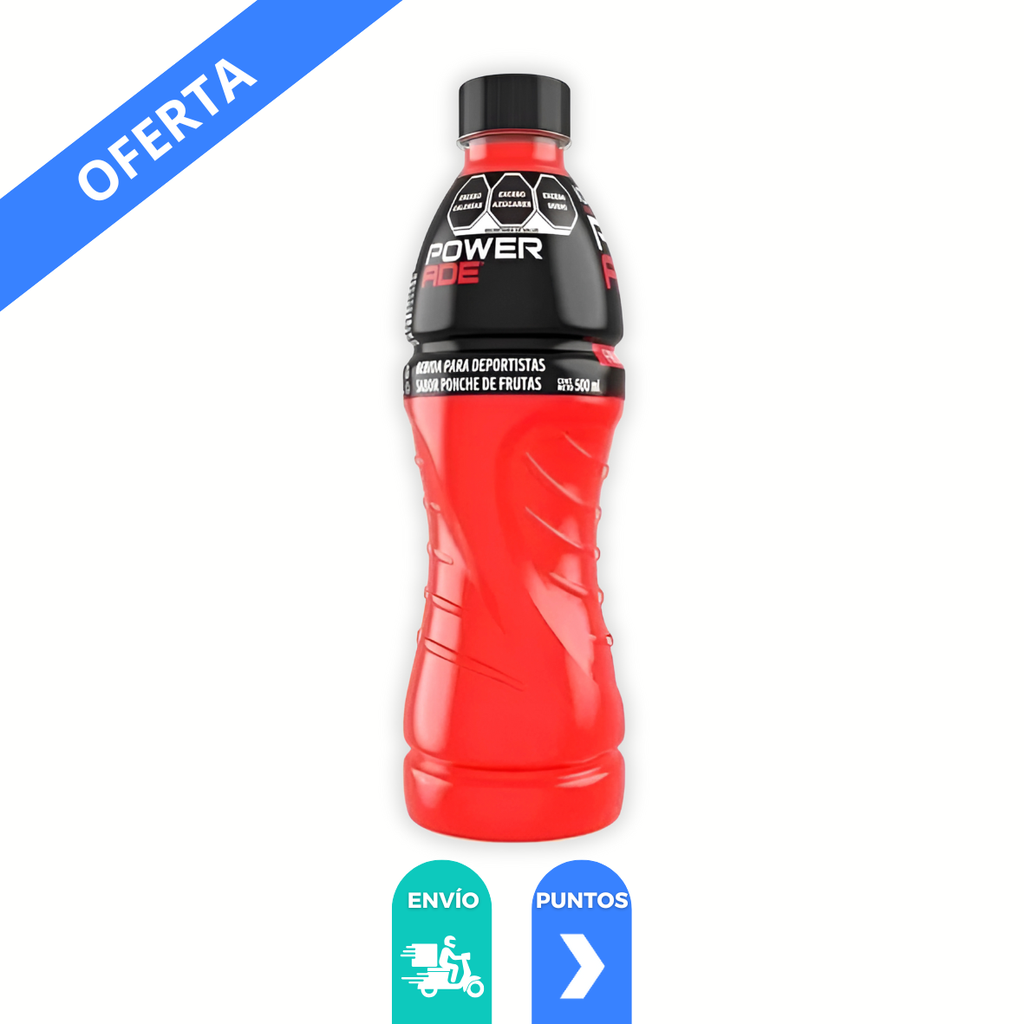 POWERADE SABOR PONCHE DE FRUTAS 500 ML