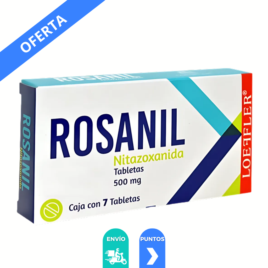 NITAZOXANIDA 500 MG C/7 TAB ROSANIL LAB LOEFFLER
