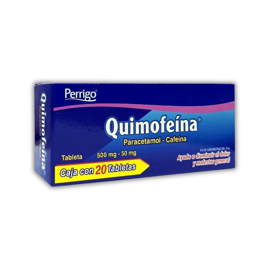 PARACETAMOL CAFEINA 500/50 MG C/20 TAB QUIMOFEINA LAB QUIFA