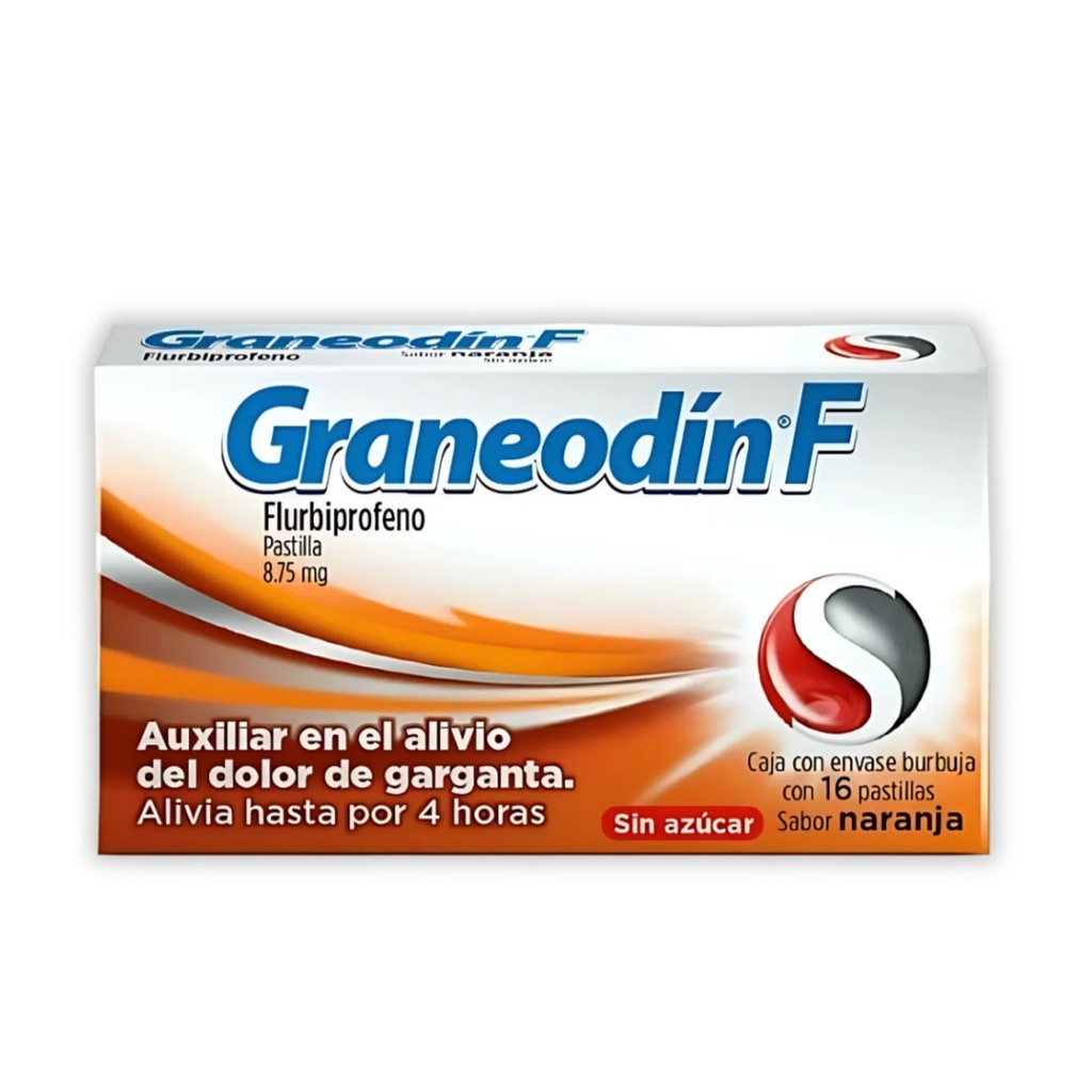 GRANEODIN F 8.75 MG C/16 PASTILLAS SABOR NARANJA SIN AZUCAR FLURBIPROFENO LAB RECKITT