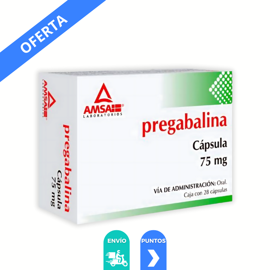 PREGABALINA 75 MG C/28 CAP LAB AMSA
