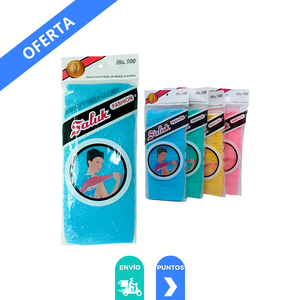 ESTROPAJO PARA BAÑO COLORES VARIADOS SALUK