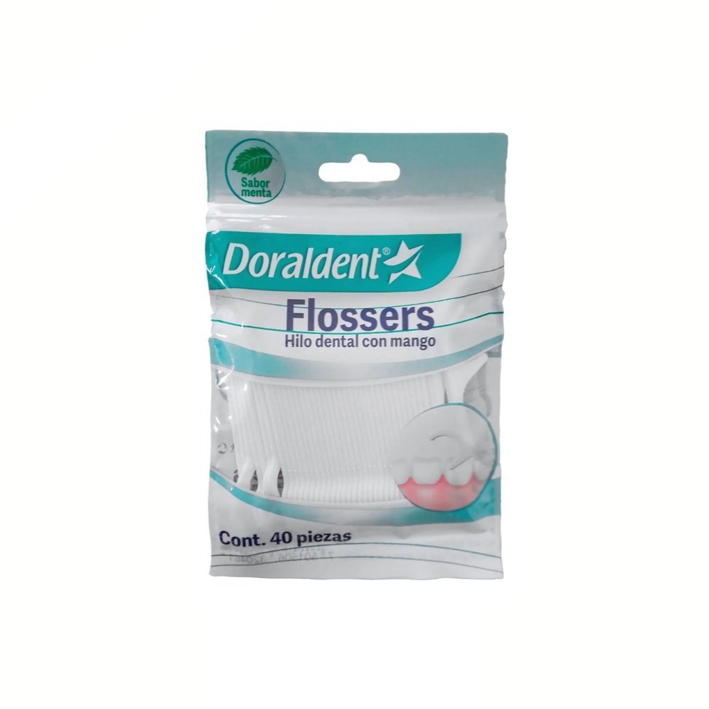 HILO DENTAL CON MANGO C/40 PZAS FLOSSERS DORALDENT