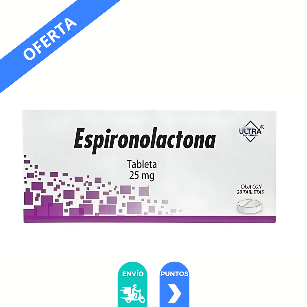 ESPIRONOLACTONA 25 MG C/20 TAB LAB ULTRA