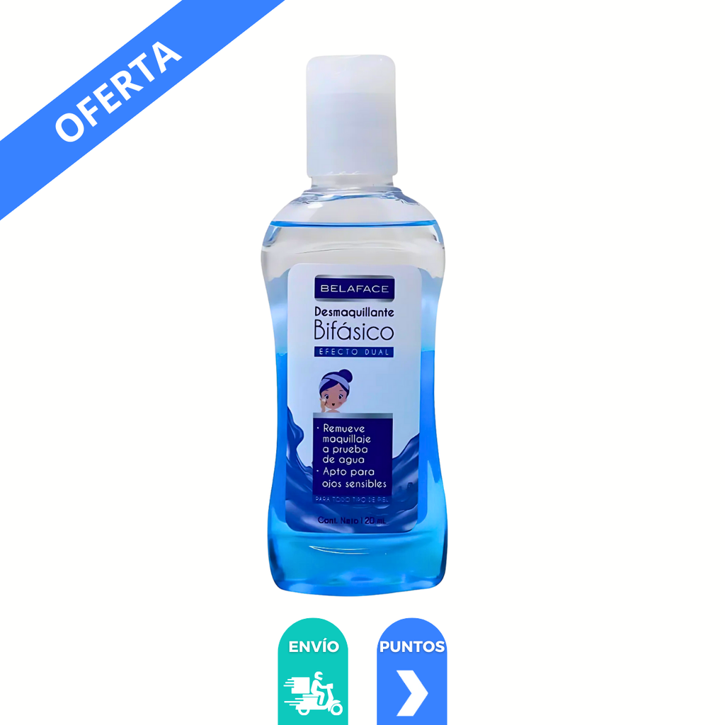 DESMAQUILLANTE BIFASICO 120 ML PARA TODO TIPO DE PIEL BELAFACE