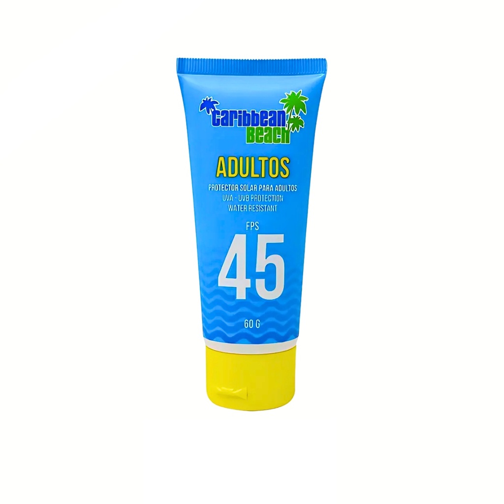 [4022] BLOQUEADOR SOLAR CORPORAL ADULTO FPS 45 TUBO C/60 G CARIBBEAN BEACH
