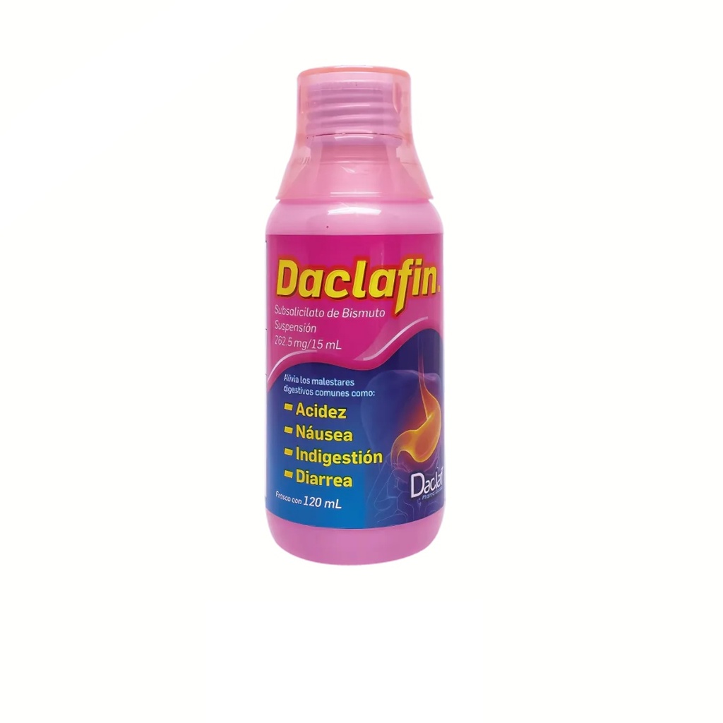 [4024] SUBSALICILATO DE BISMUTO 1.75 G/100 ML C/120 ML (262.5 MG/15 ML) DACLAFIN LAB DACLAF