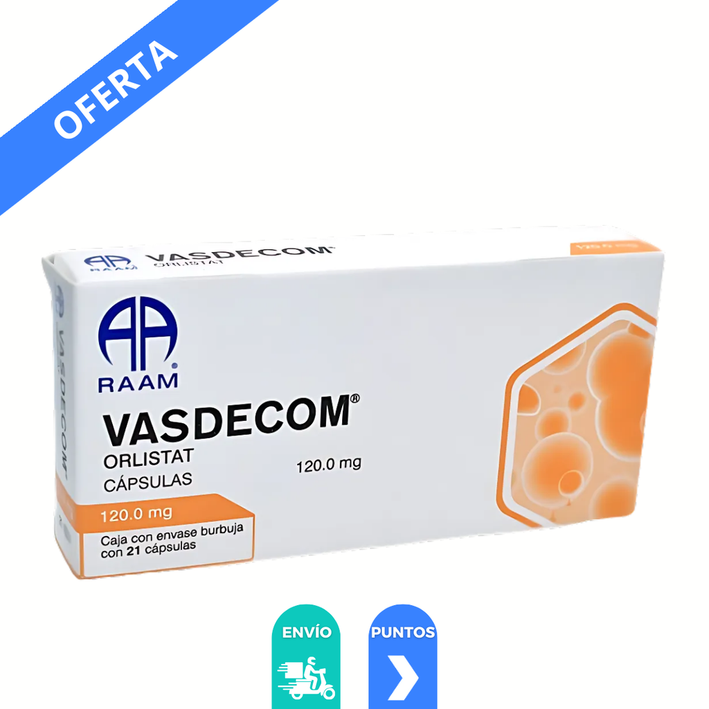 ORLISTAT 120 MG C/21 CAP VASDECOM LAB RAAM