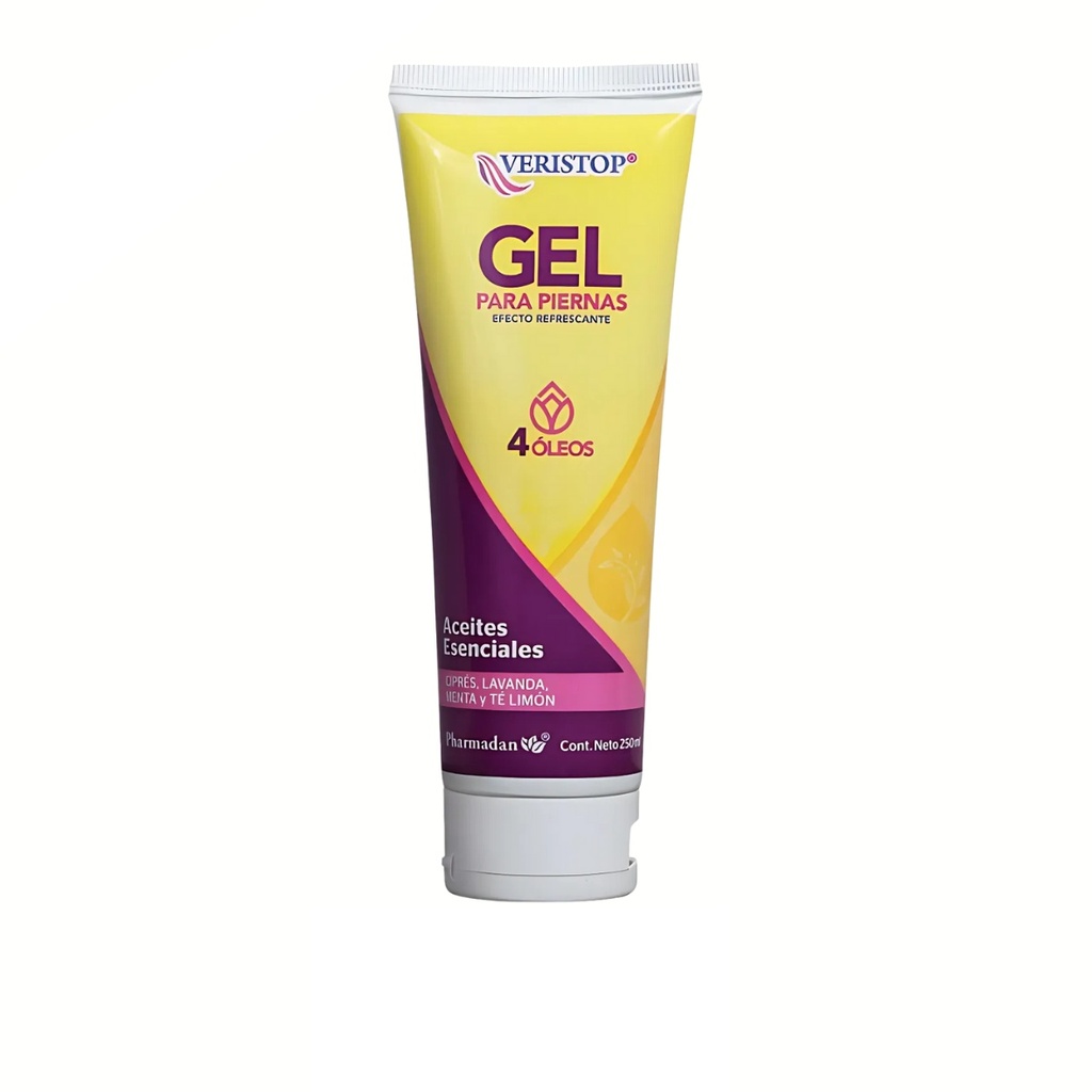 [1913] VERISTOP GEL PARA PIERNAS 250 ML CIPRES LAVANDA MENTA TE LIMON PHARMADAN
