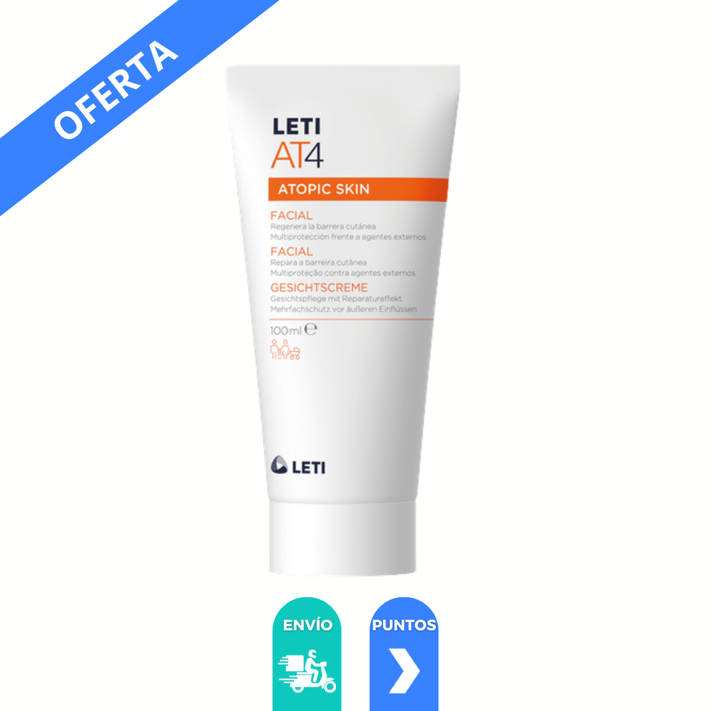 LETI AT4 50 ML CREMA EMOLIENTE FACIAL PIEL ATOPICA Y SECA LETI