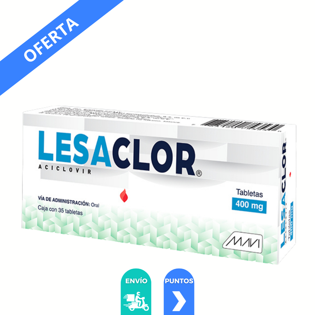 ACICLOVIR 400 MG C/35 TAB LESACLOR LAB MAVI