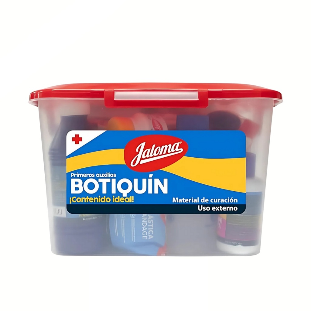 [3773] BOTIQUIN PRIMEROS AUXILIOS CAJA C/MATERIAL DE CURACION USO EXTERNO JALOMA