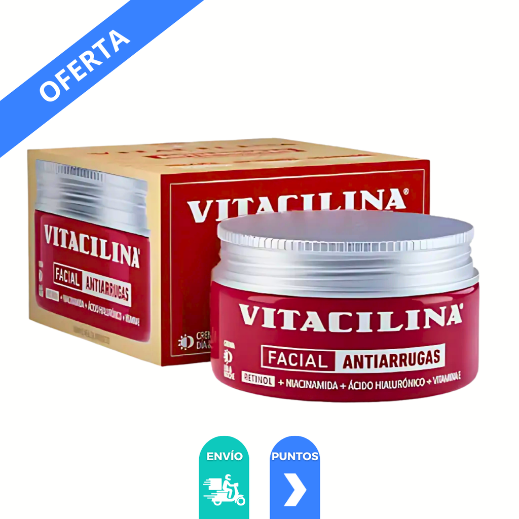 VITACILINA FACIAL ANTIARRUGAS C/100 G RETINOL NIACINAMIDA AC HIALURONICO VITAMINA E LAB KSK