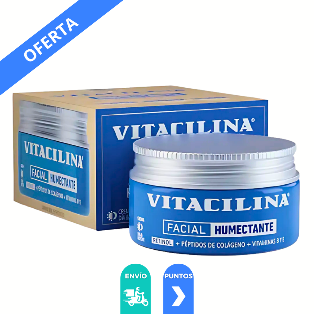 VITACILINA FACIAL HUMECTANTE C/100 G RETINOL PEPTIDOS DE COLAGENO VITAMINAS B Y E LAB KSK
