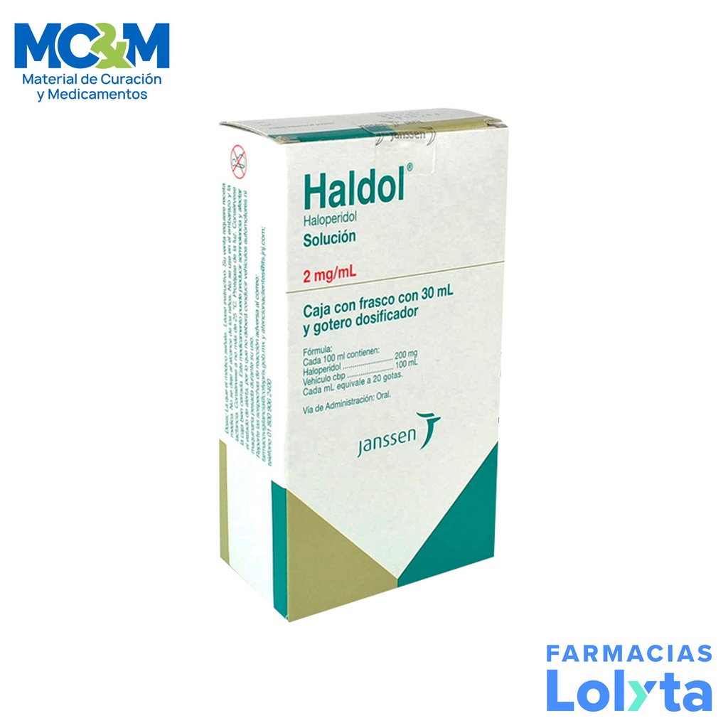 HALDOL SOL GOTAS 2MG/ML HALOPERIDOL C/30 ML LAB JANSSEN