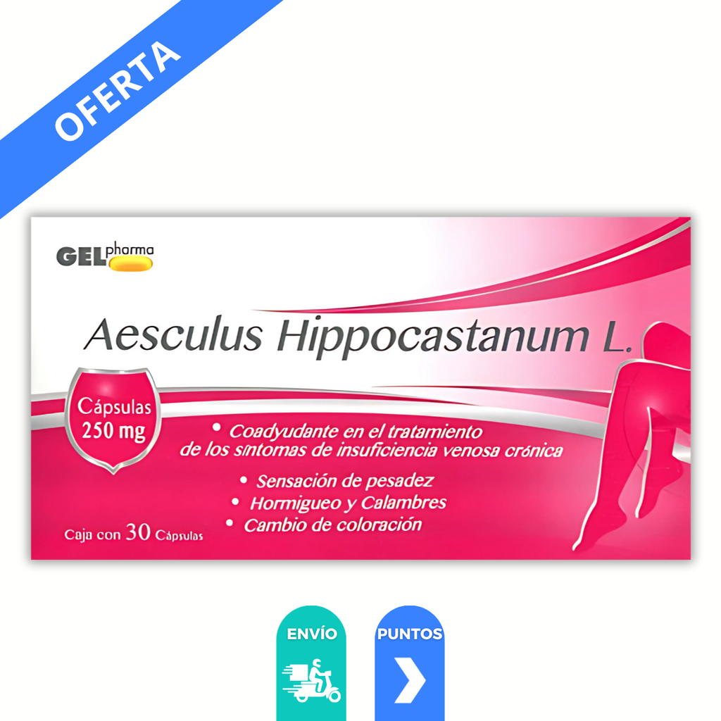 CASTAÑO DE INDIAS 250 MG C/30 CAP LAB GELPHARMA (VENASTAT 50 MG)