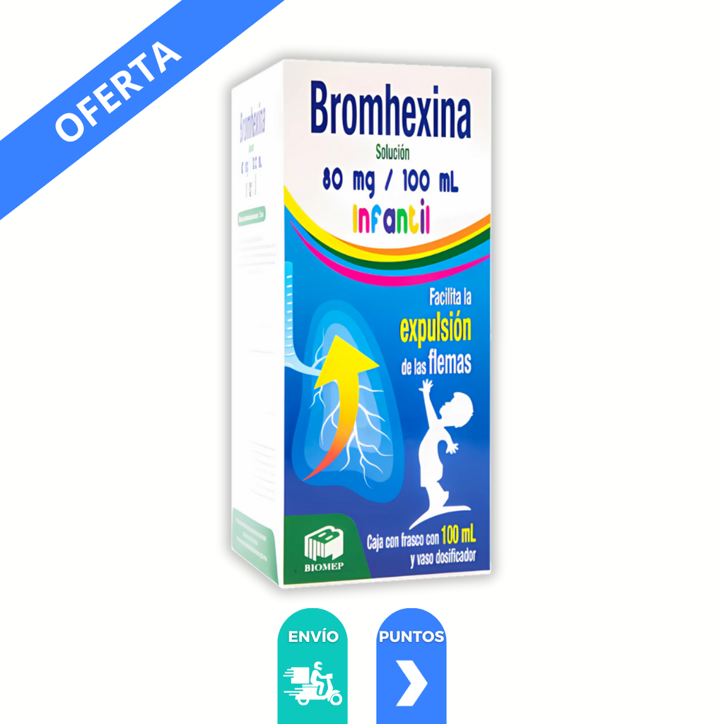 BROMHEXINA INFANTIL SOL ORAL 80 MG/100 ML FCO C/100 ML LAB BIOMEP