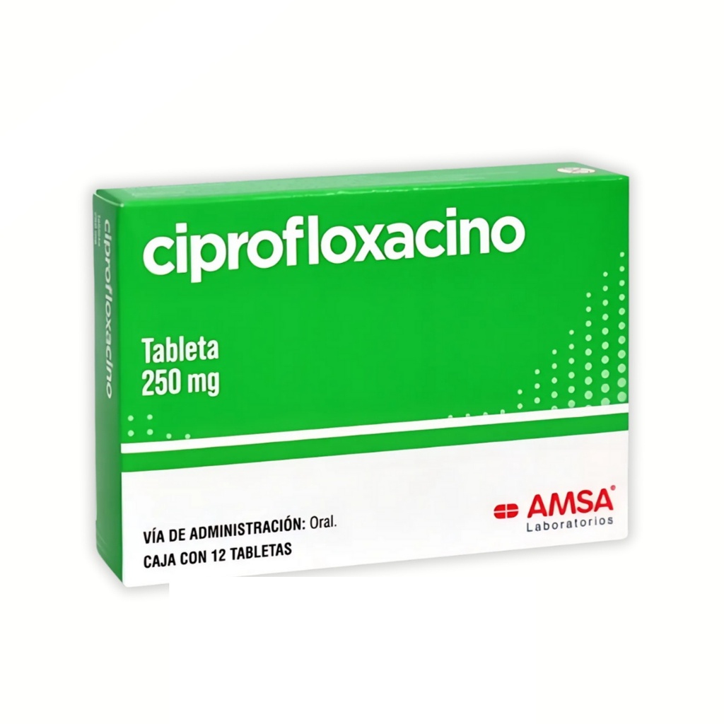 CIPROFLOXACINO 250 MG C/12 TAB LAB AMSA