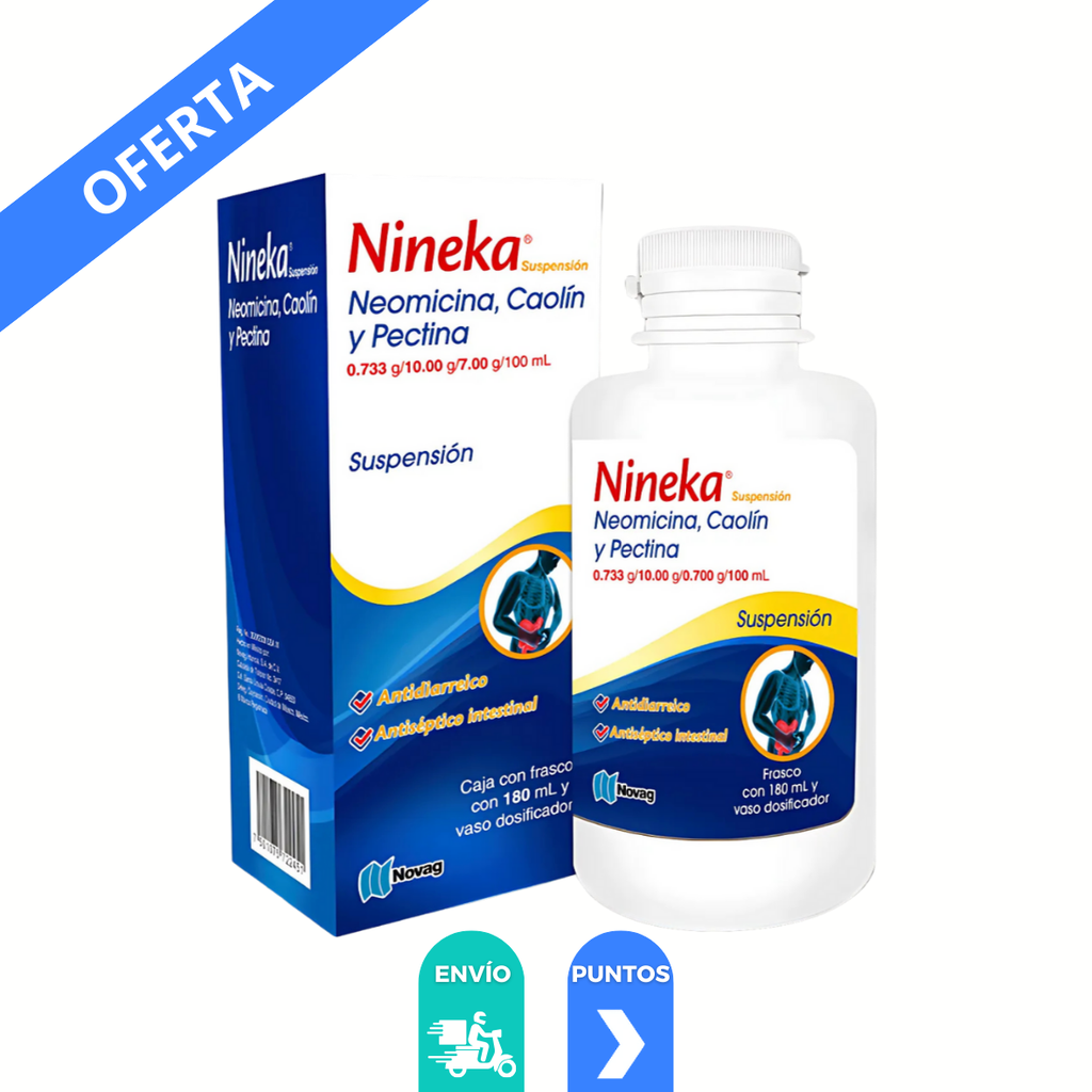 NEOMICINA CAOLIN PECTINA SUSP 0.733/10/0.7 G/100 ML FCO C/75 ML NINEKA LAB NOVAG