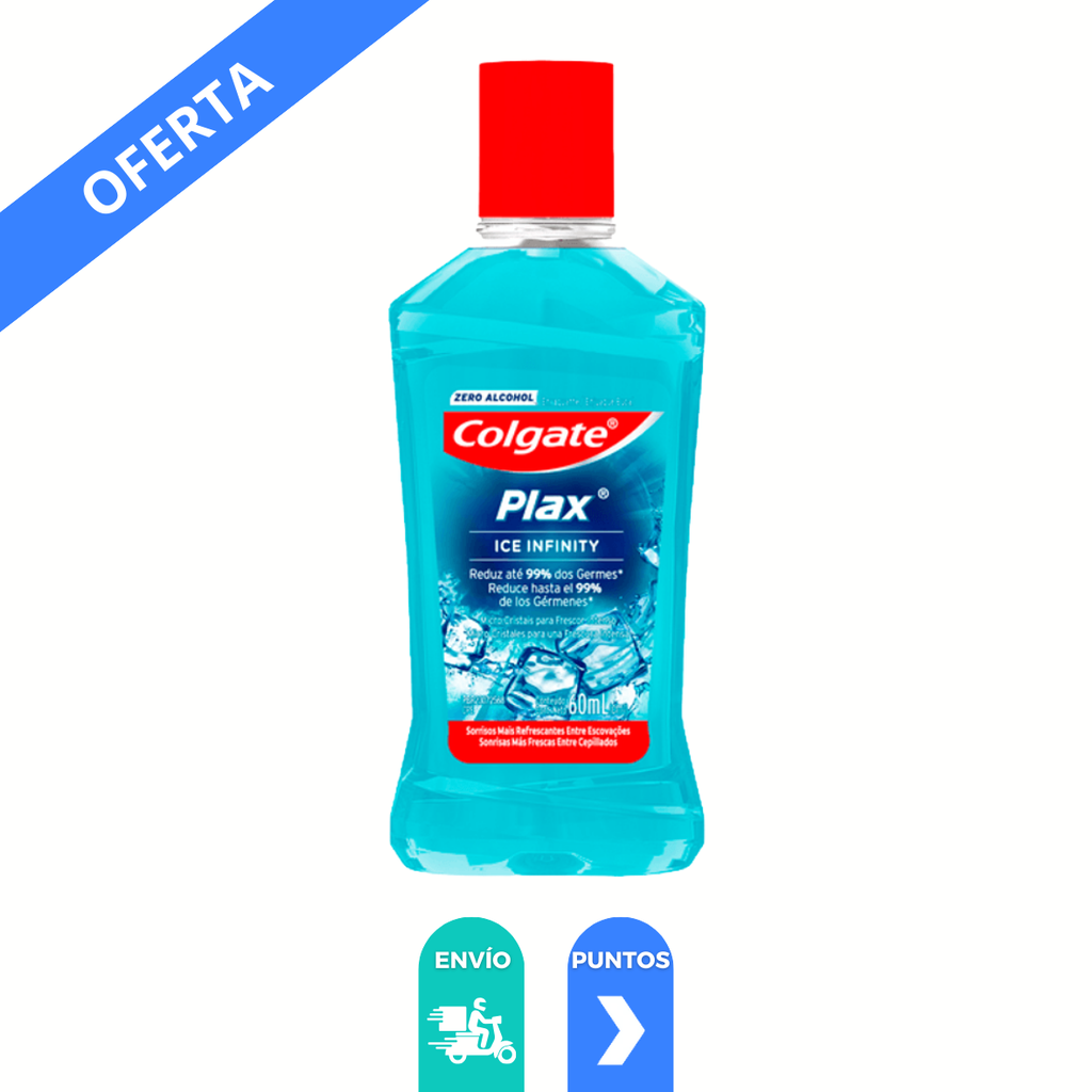 ENJUAGUE BUCAL 60 ML PLAX ICE INFINITY COLGATE