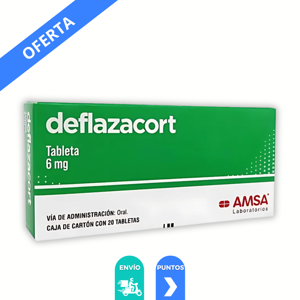 DEFLAZACORT 6 MG C/20 TAB LAB AMSA
