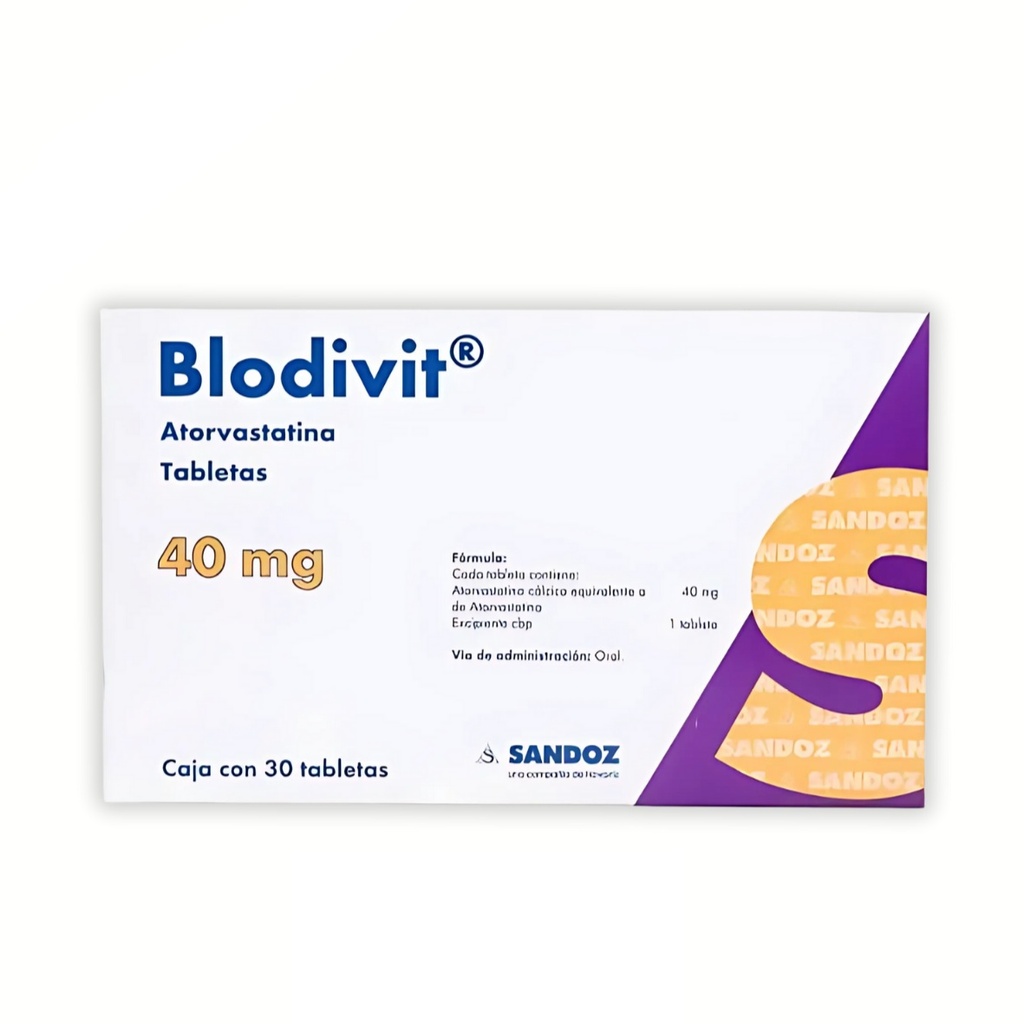 [2482] BLODIVIT 40 MG C/30 TAB ATORVASTATINA LAB SANDOZ