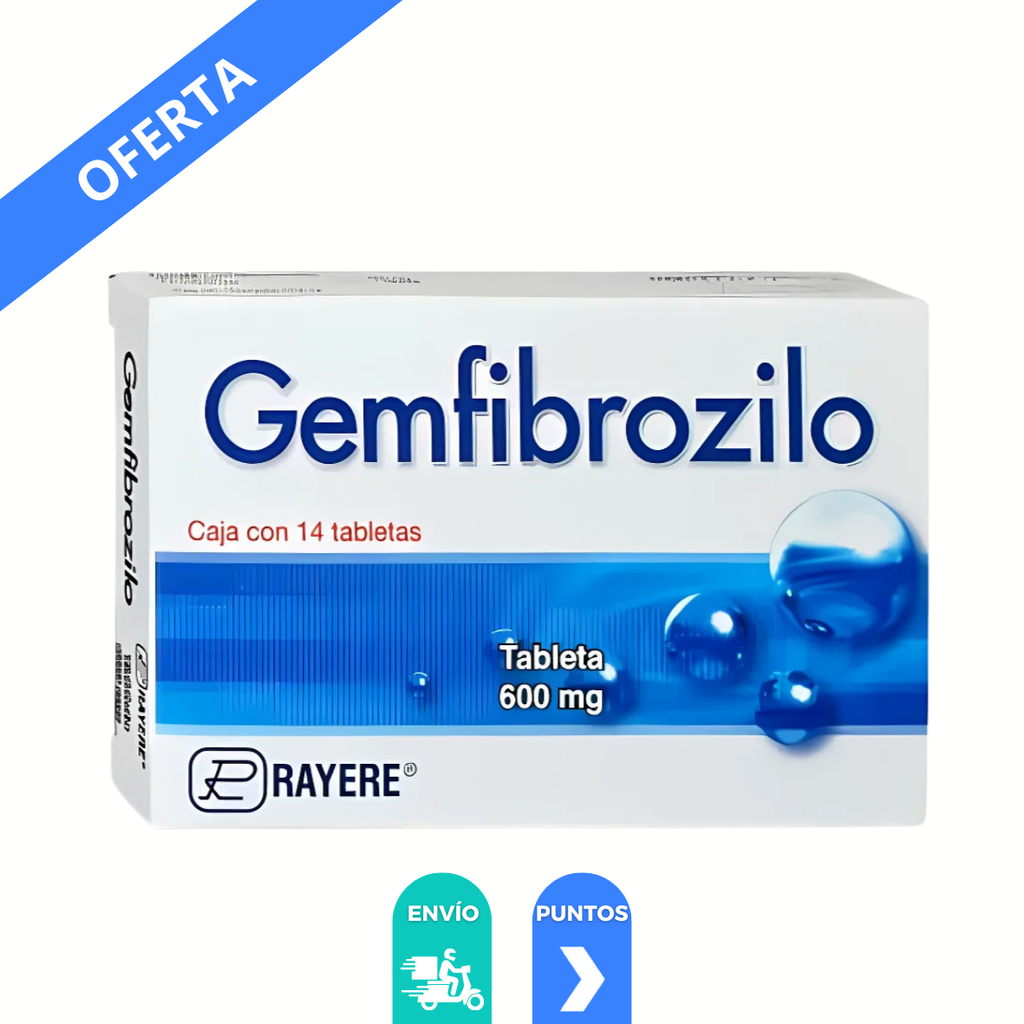 GEMFIBROZILO 600 MG C/14 TAB LAB RAYERE