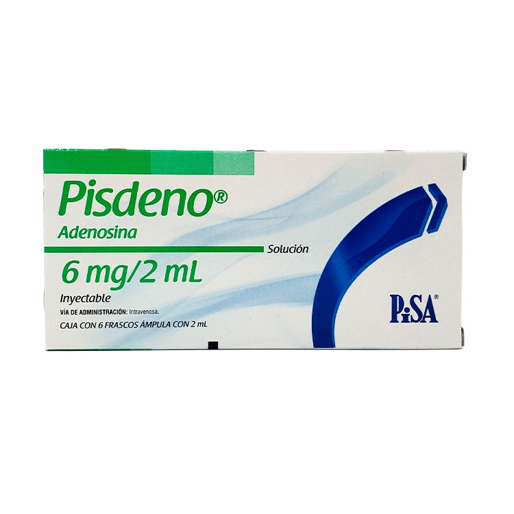 ADENOSINA SOL INY 6MG/2ML C/6 AMP PISDENO LAB PISA