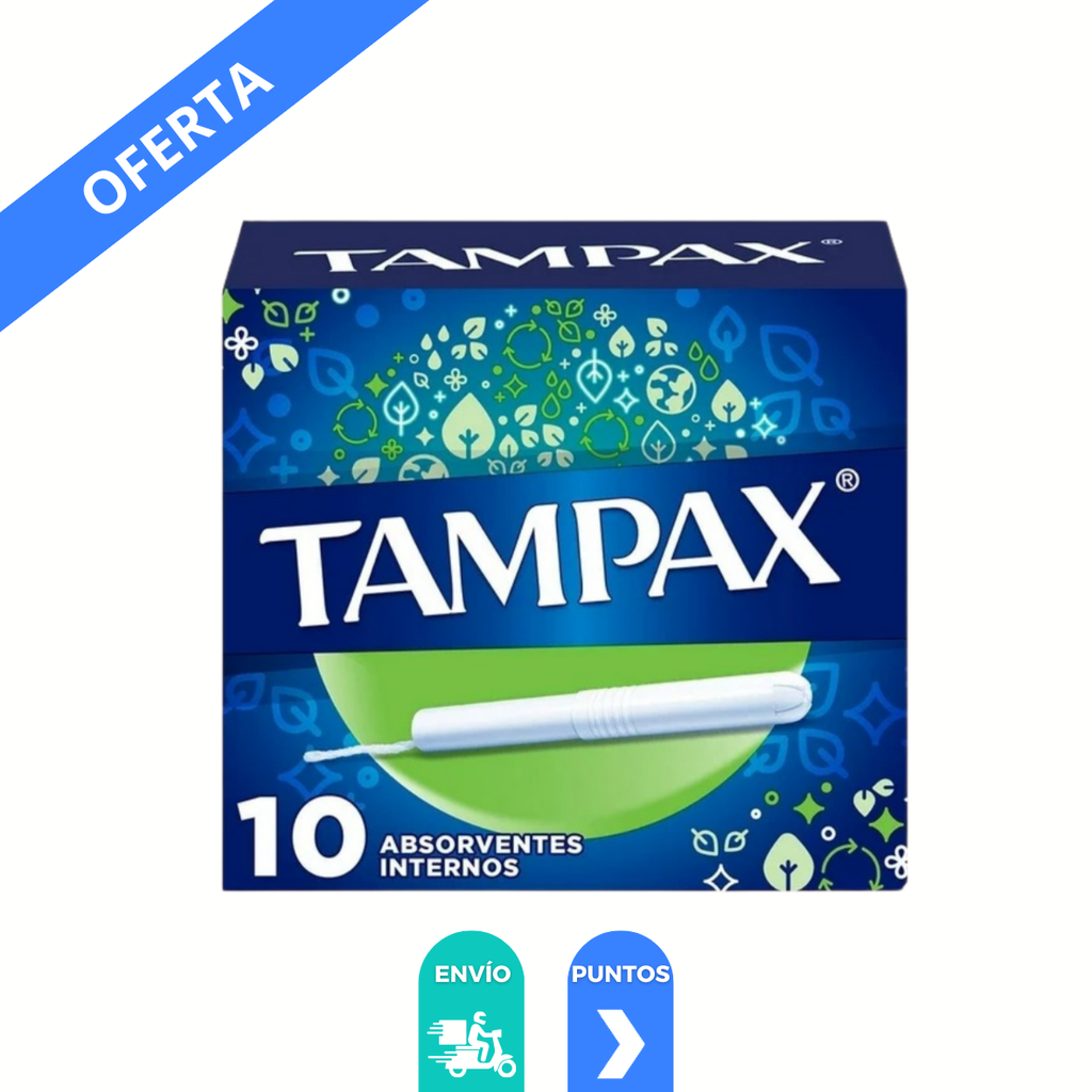 TAMPAX SUPER FLUJO ABUNDANTE C/10 PZAS TAMPON CON APLICADOR P&G