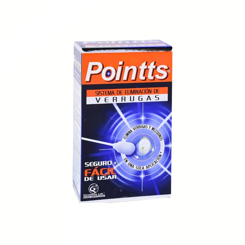 POINTTS 80 ML C/12 APLICADORES ELIMINA VERRUGAS MEZQUINOS LAB GENOMMA