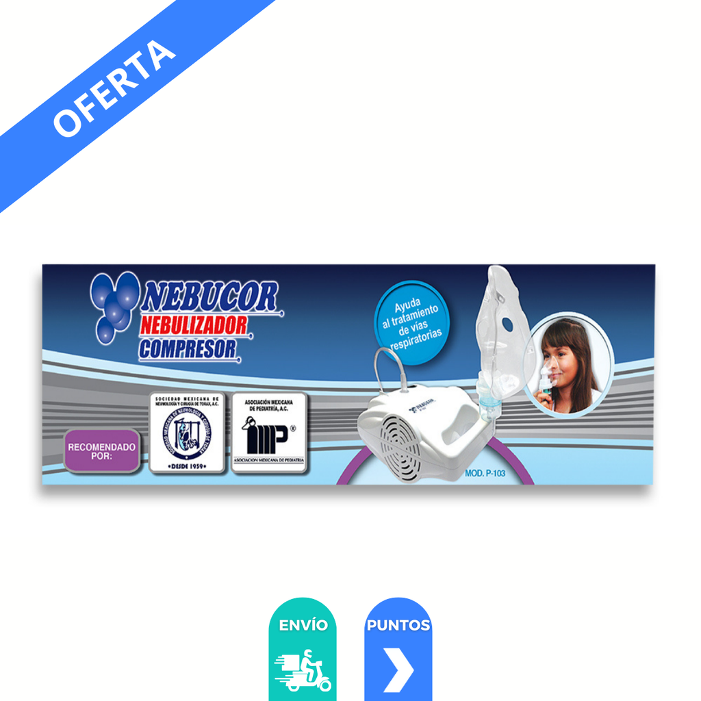 NEBULIZADOR COMPRESOR COMPACTO MOD P-103 NEBUCOR