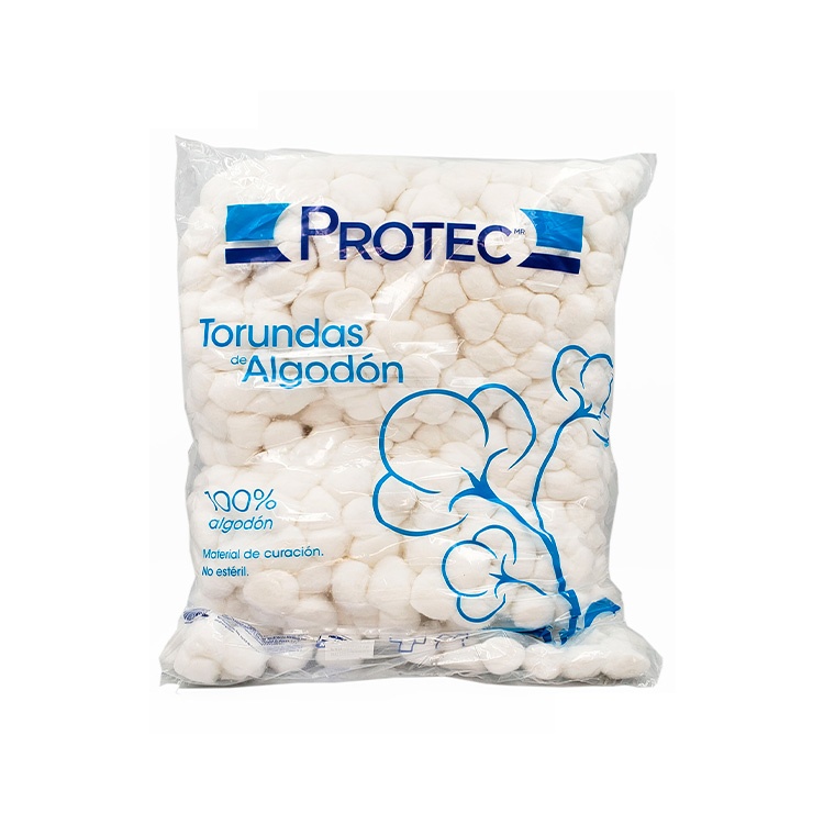 [3399] TORUNDA DE ALGODON 500 G C/1000 BOLITAS NO ESTERIL PROTEC DEGASA 0216000