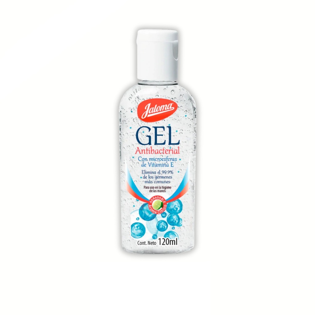 GEL ANTIBACTERIAL PARA MANOS 60 ML CON MICROESFERAS DE VITAMINA E JALOMA