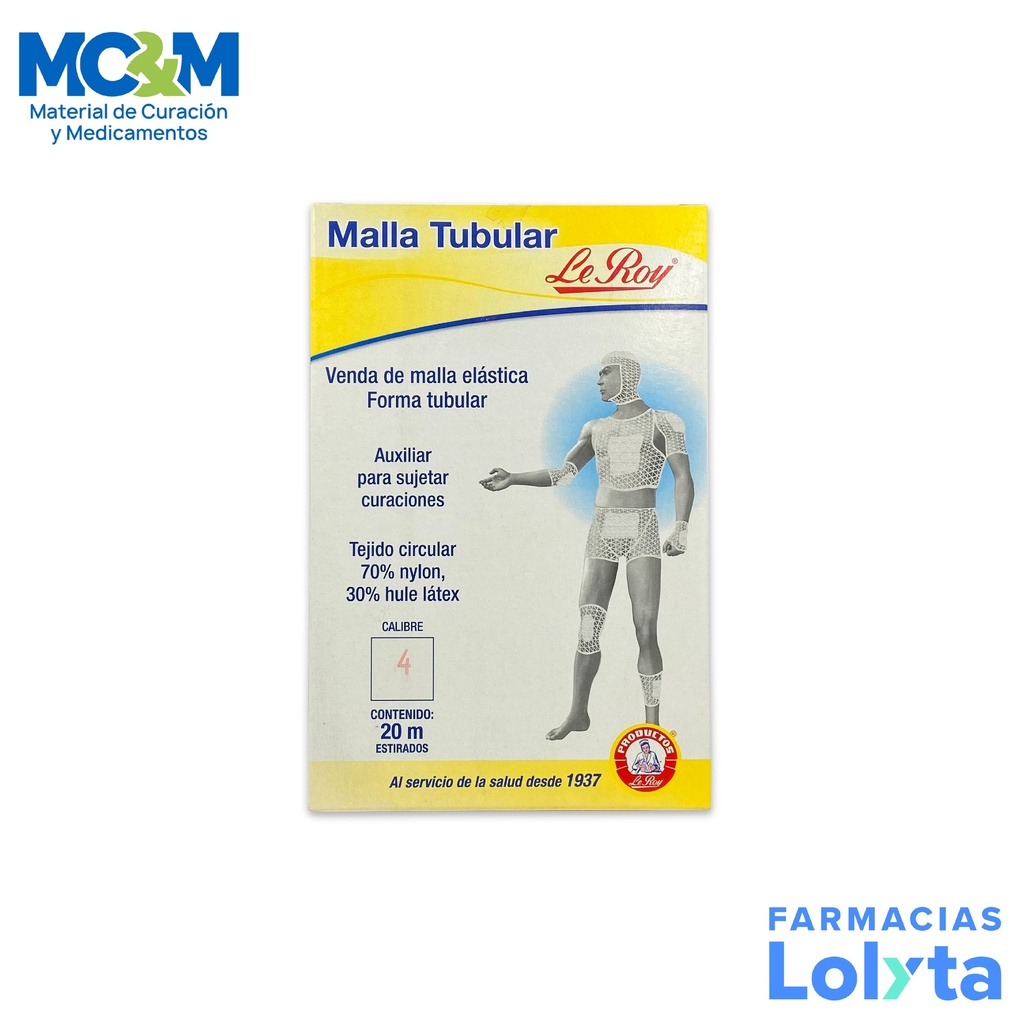 VENDA DE MALLA ELASTICA FORMA TUBULAR 20M #4 LEROY