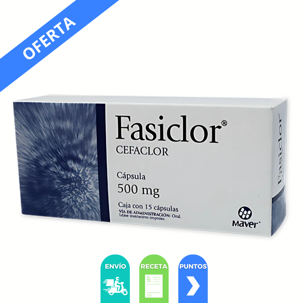 CEFACLOR 500 MG C/15 CAP FASICLOR LAB MAVER