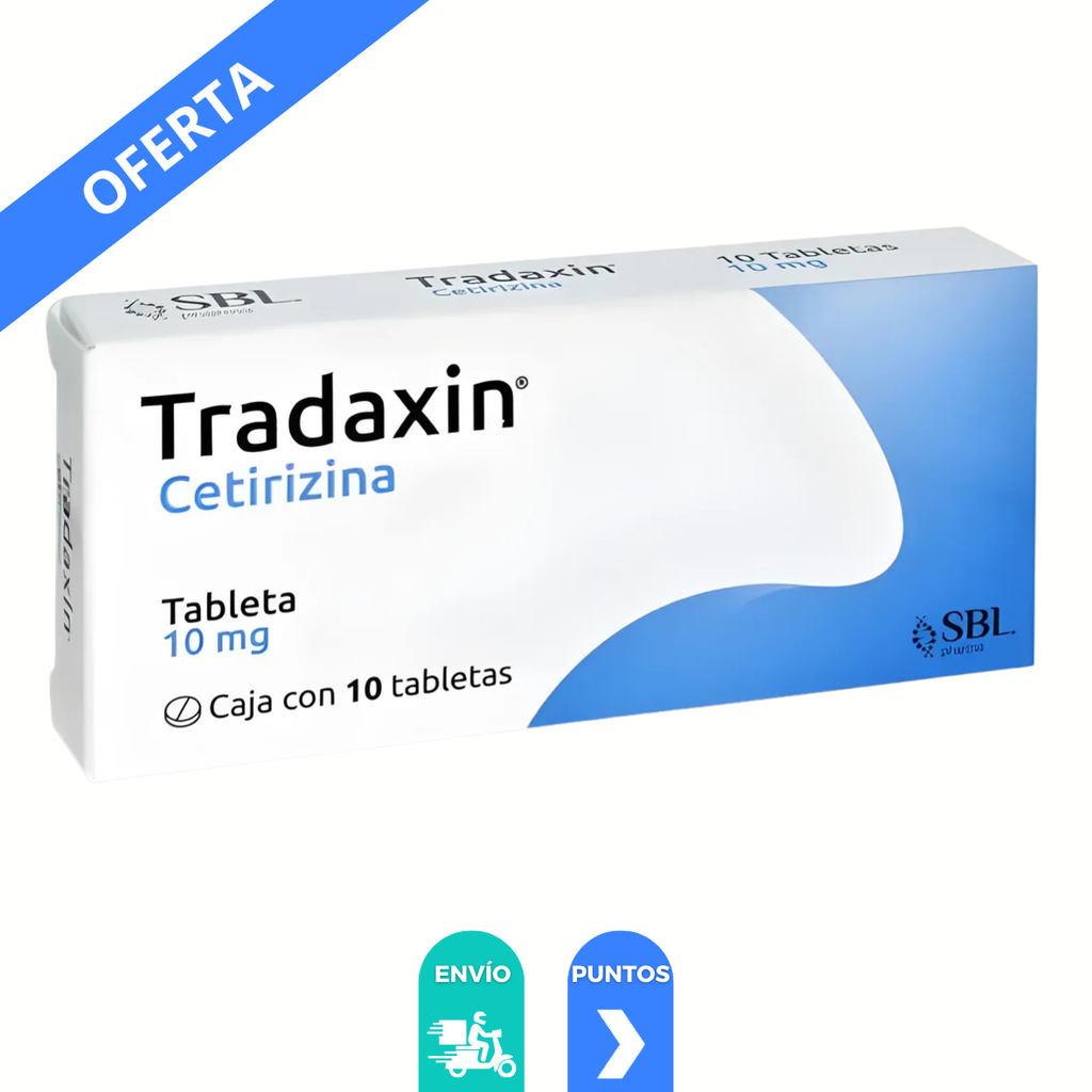 CETIRIZINA 10 MG C/10 TAB TRADAXIN LAB SBL PHARMA